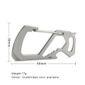 Bottle Opener EDC Pocket Tool Gr5 Titanium Carabiner